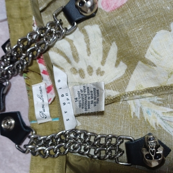 PURE LINEN studio J R P SIZE 14 IN BEAUTIFUL TROPICAL COLORS AND FLOWERS - Picture 8 of 8